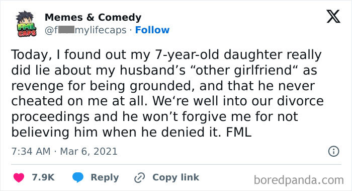 Screenshot of a social media post showing a parent describing a difficult family situation, reflecting parents having a pretty miserable day.