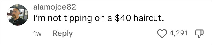 Barber Says He Expects A 40% Tip, People Find It Outrageous