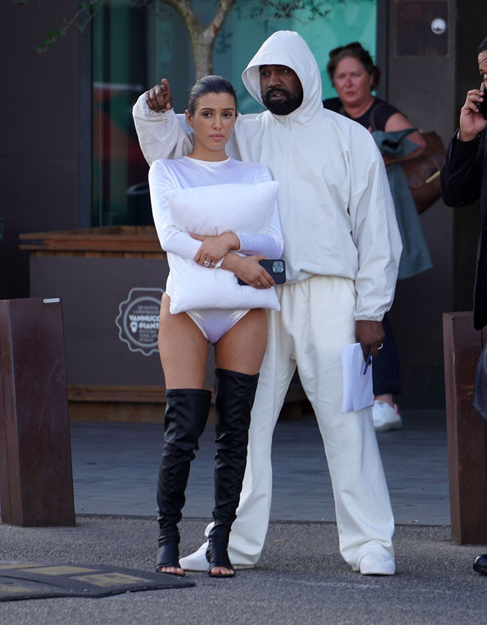 Bianca Censori Tests The Patience Of Italians Once More As She Covers Up Again With A Pillow