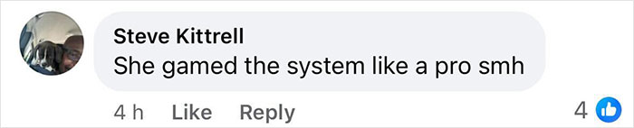 Comment by Steve Kittrell about gaming the system, with a like and timestamp.