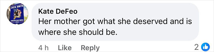 Comment from Kate DeFeo on Gypsy Rose Blanchard's mother and her fate.
