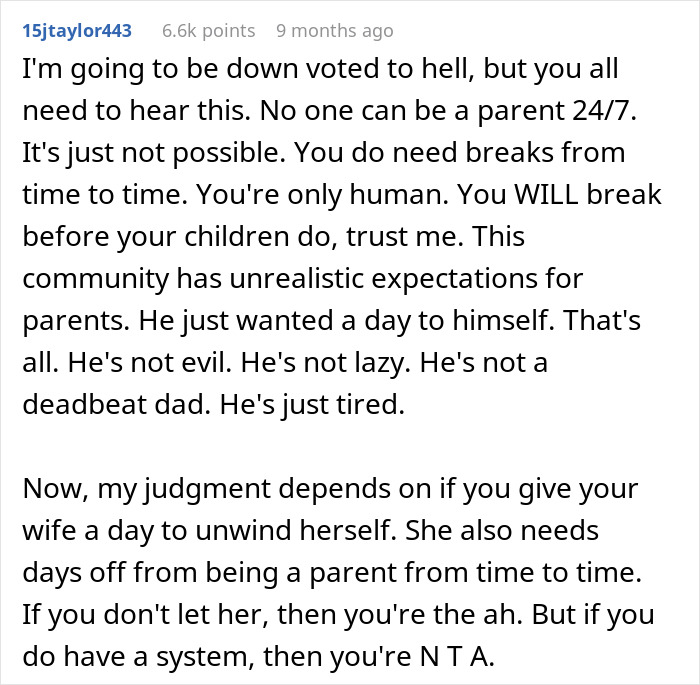 Man Tries To Have One Day Off, Wife “Forgets” Their Agreement, Is Shocked When He Just Leaves Man Tries To Have One Day Off, Wife “Forgets” Their Agreement, Is Shocked When He Just Leaves