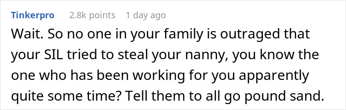 Woman Is Stunned As SIL Goes Negotiating With Nanny Behind Her Back But Gets Outbid