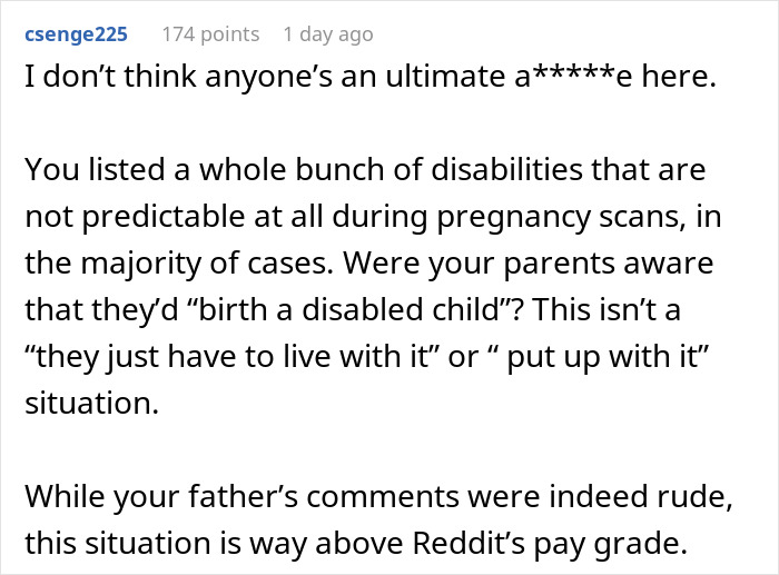 Dad Expresses Frustration At Driving Disabled Daughter Around, She Says He Has To Live With It