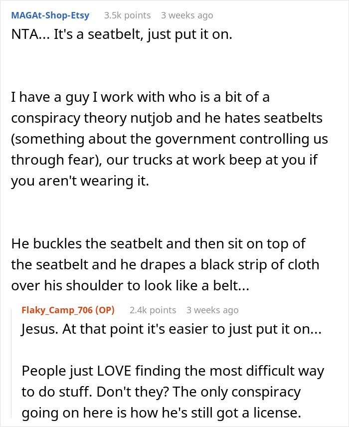 Friends Forced To Walk Home In 40-Degree Weather For Scoffing At Putting On Seatbelts In Guy's Car