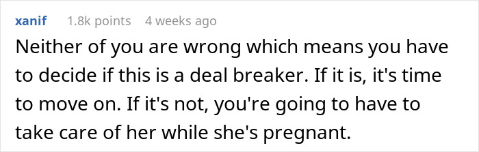 “AITA For Telling Her ‘It's My Choice To Leave Too’ After She Said ‘My body, My Choice’” “AITA For Telling Her ‘It's My Choice To Leave Too’ After She Said ‘My body, My Choice’”