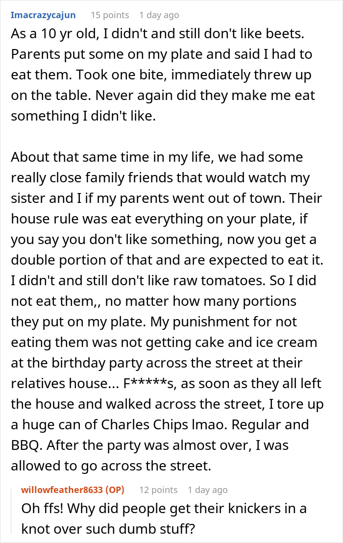 Girl Can’t Eat Spinach, Gets Told To Eat At Least 3 Bites To Get Dessert, Maliciously Complies Girl Can’t Eat Spinach, Gets Told To Eat At Least 3 Bites To Get Dessert, Maliciously Complies