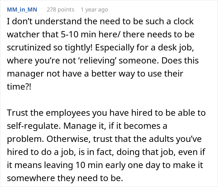 Woman Asks To Leave 5 Minutes Early But Boss Doesn’t Care, Regrets It When She Follows The Policy Woman Asks To Leave 5 Minutes Early But Boss Doesn’t Care, Regrets It When She Follows The Policy