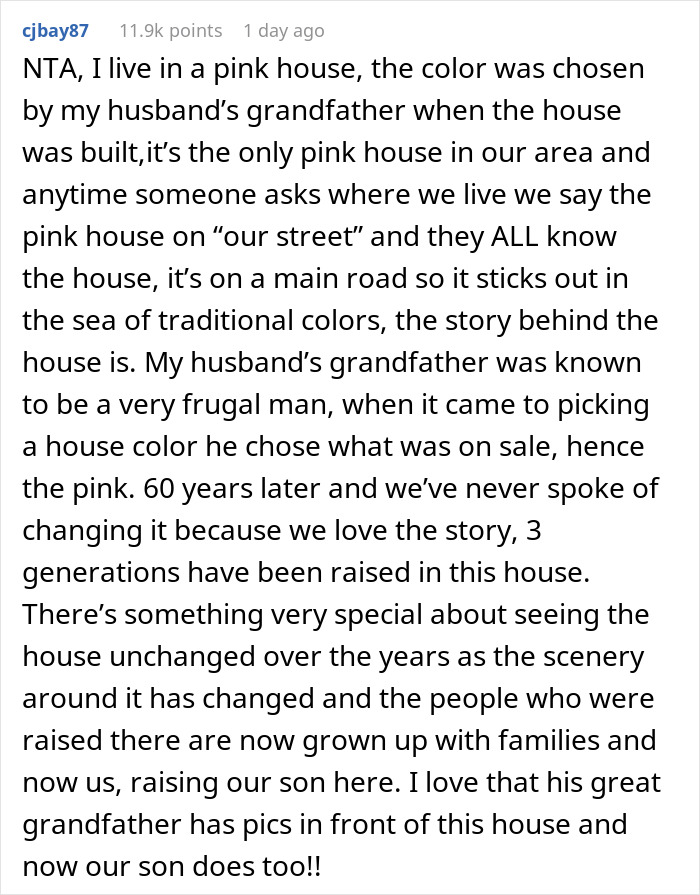 Guy Decides Not To Change Color Of The House He Bought, His Teen Son Struggles With It Years Later