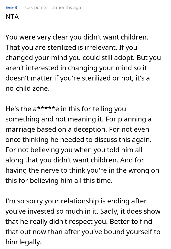 Man Livid After Fianc&eacute;e Reveals She's Sterilized After Bonding Over Childfree Lifestyle