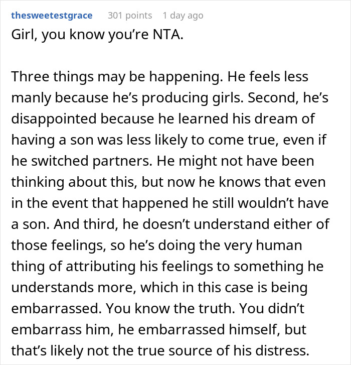 "I Didn’t Have To Embarrass Him Like That": Wife Tells Husband The Reason They Keep Having Girls "I Didn’t Have To Embarrass Him Like That": Wife Tells Husband The Reason They Keep Having Girls