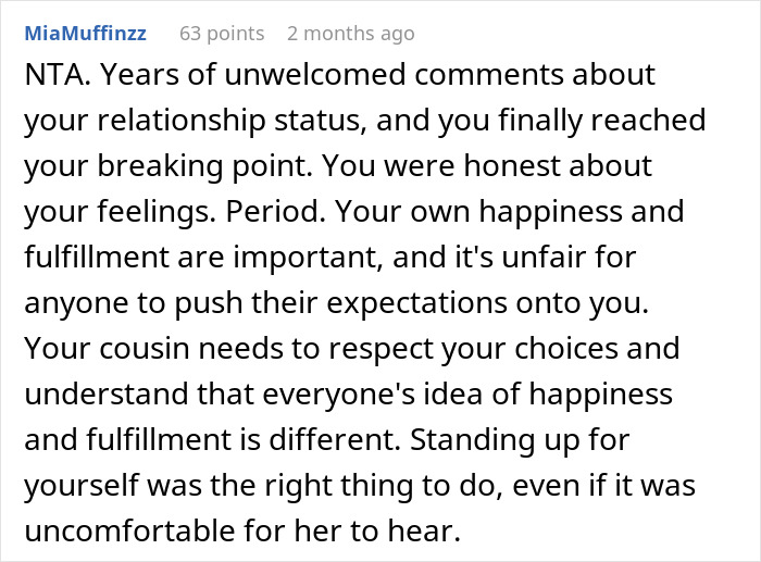 Family Drama Erupts As Single Woman Tells Married Cousin Her Life Sounds Miserable, Shocks Everyone