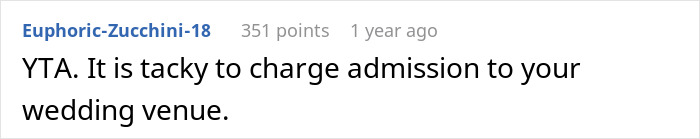 Guests Told To Pay $10 Entry Fee And Bring Chairs To Ridiculously Cheap Wedding, Call Couple Out