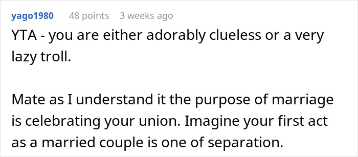 Guy Runs His Wedding ‘Compromise’ Past People Online, Gets Called Out Guy Runs His Wedding ‘Compromise’ Past People Online, Gets Called Out