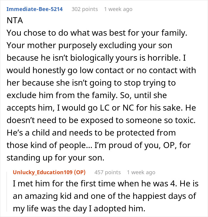 Mom Has Problem With Man Adopting His Son, He Skips Family Gathering In Response