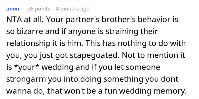 Bride Refuses To Wear BIL&rsquo;s Wife&rsquo;s Dress, Fears For Her Safety When He Becomes Unhinged