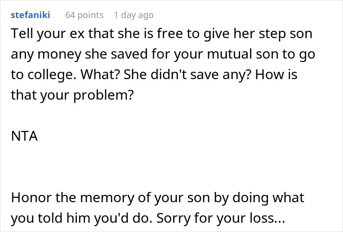 Dad Infuriates Ex By &ldquo;Wasting&rdquo; Dead Son&rsquo;s Uni Fund On A Trip Instead Of Giving It To Her Stepson