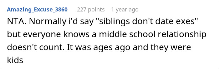 “He’s A Married Man”: Mom Calls Out Son For Being Mad At Sister For Dating His Childhood Ex “He’s A Married Man”: Mom Calls Out Son For Being Mad At Sister For Dating His Childhood Ex