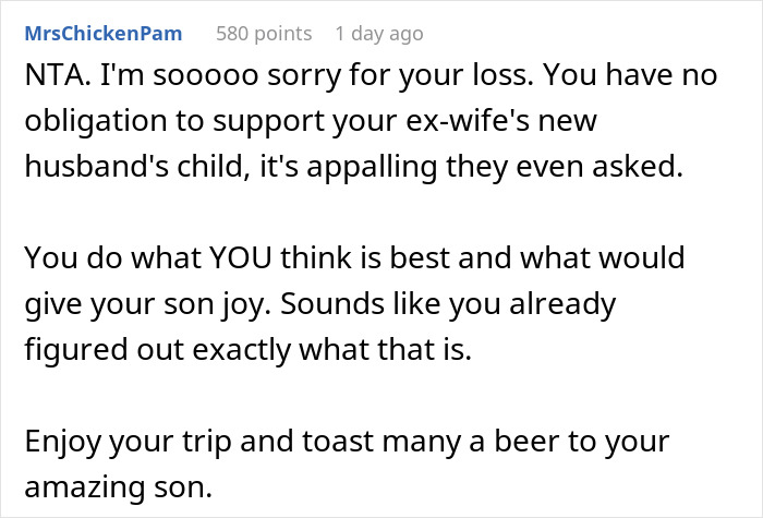 Dad Infuriates Ex By &ldquo;Wasting&rdquo; Dead Son&rsquo;s Uni Fund On A Trip Instead Of Giving It To Her Stepson