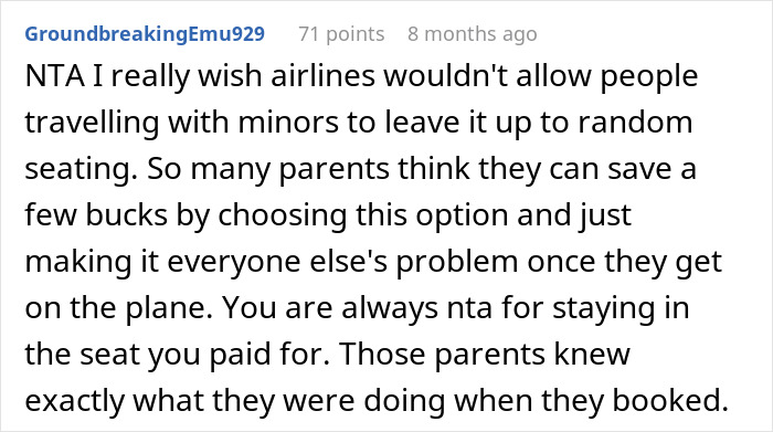 Passengers Unite Against Woman Who Wouldn't Give Up Her Aisle Seat For Family Of Five Passengers Unite Against Woman Who Wouldn't Give Up Her Aisle Seat For Family Of Five