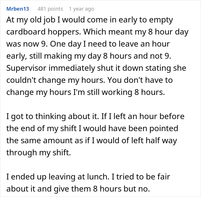 Woman Asks To Leave 5 Minutes Early But Boss Doesn’t Care, Regrets It When She Follows The Policy Woman Asks To Leave 5 Minutes Early But Boss Doesn’t Care, Regrets It When She Follows The Policy