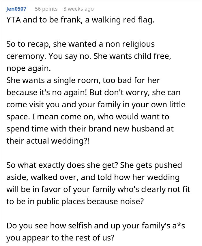 Guy Runs His Wedding ‘Compromise’ Past People Online, Gets Called Out Guy Runs His Wedding ‘Compromise’ Past People Online, Gets Called Out