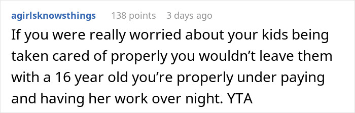 &ldquo;You Get What You Pay For&rdquo;: Dad Dragged For Expecting A 16 Y.O. Babysitter To Be Awake All Night