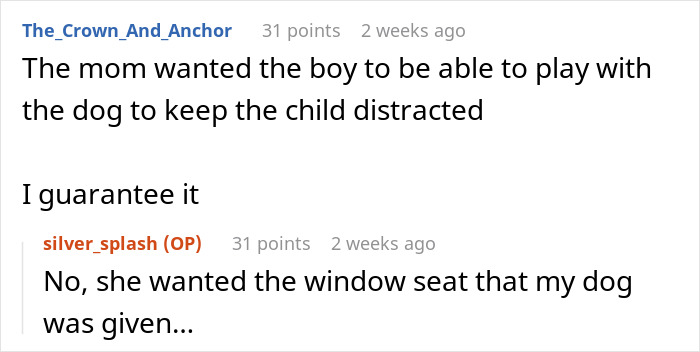 Parent Wants Service Dog Moved For "Baby Boy's" Window Seat, Gets A Reality Check