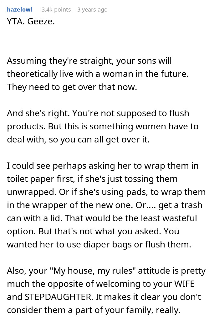 Man Gets Owned By Wife And Stepdaughter After He Complains About Menstrual Products