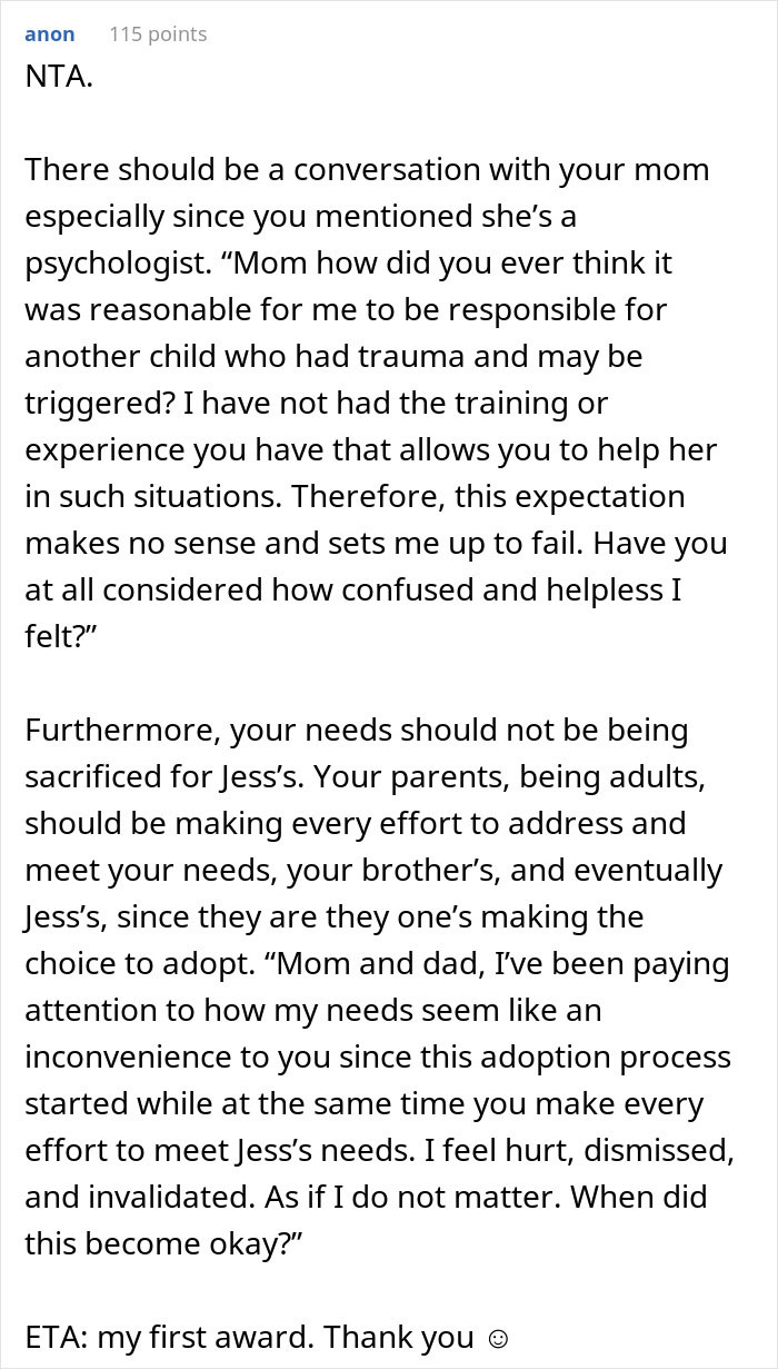 &ldquo;I Was Crushed&rdquo;: Daughter Heartbroken Parents Prioritize Adoption Of Another Teen Girl Over Her