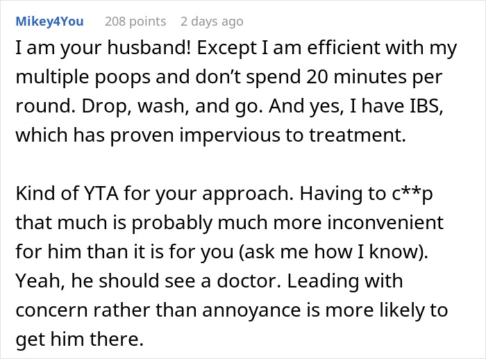 Woman Has To Constantly Accommodate For Husband&rsquo;s Pooping Schedule, Forces Him To See A Doctor