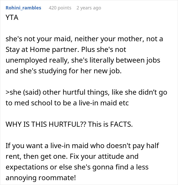 Woman Shuts Down BF&rsquo;s Demands: &ldquo;Didn&rsquo;t Go To Med School To Be A Live-In Maid&rdquo;