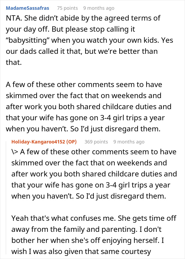 Man Tries To Have One Day Off, Wife “Forgets” Their Agreement, Is Shocked When He Just Leaves Man Tries To Have One Day Off, Wife “Forgets” Their Agreement, Is Shocked When He Just Leaves