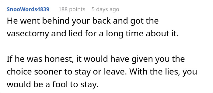 &ldquo;I Feel So Disgusted&rdquo;: Wife Is Shattered After Finding Out Her Husband Secretly Got A Vasectomy