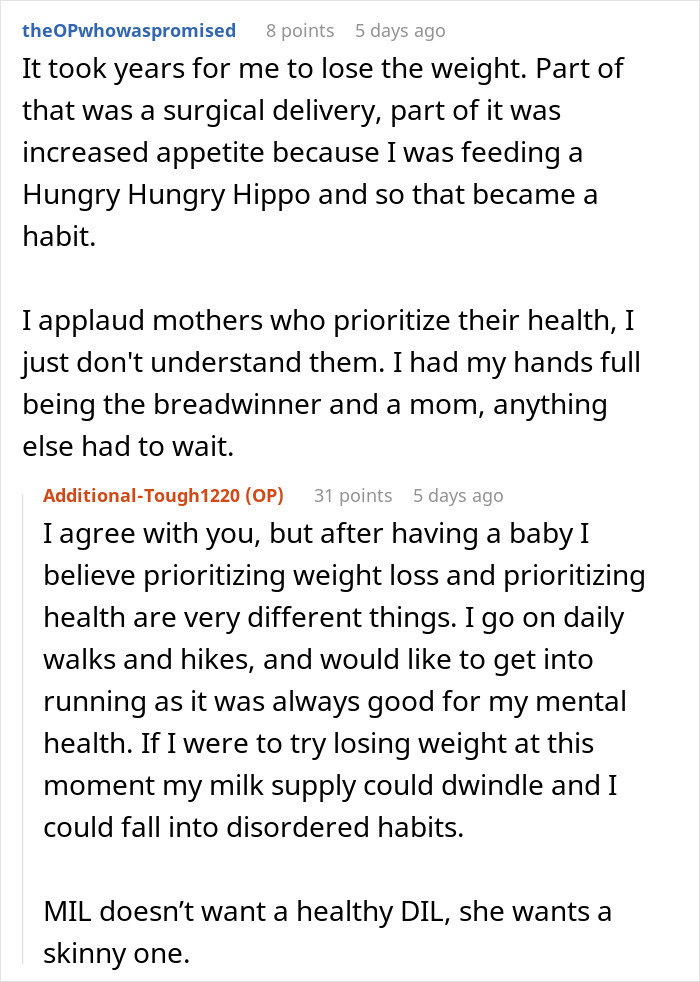 MIL Feels Entitled To Fat Shame DIL Who Just Gave Birth, It Backfires When She Stops Visiting MIL Feels Entitled To Fat Shame DIL Who Just Gave Birth, It Backfires When She Stops Visiting