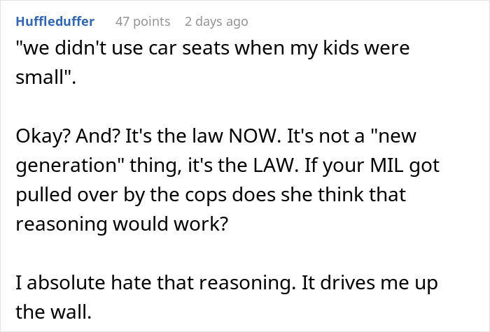 MIL Banned From Ever Driving Her Grandkids Again After Her Boomer Parenting Methods Get Exposed