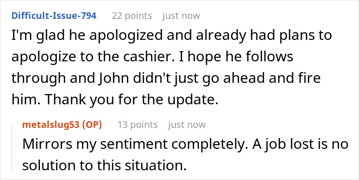 Boomer Thinks He Can Disrespect Cashier, Passerby Decides To Meet Him At His Job For A Lesson