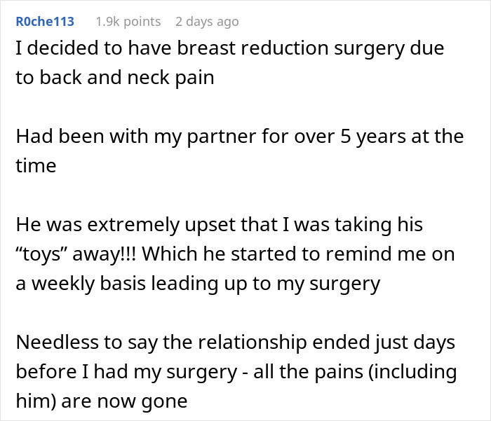 Woman’s Husband Keeps Advocating For Breast Implants For Her, She Finally Snaps Woman’s Husband Keeps Advocating For Breast Implants For Her, She Finally Snaps