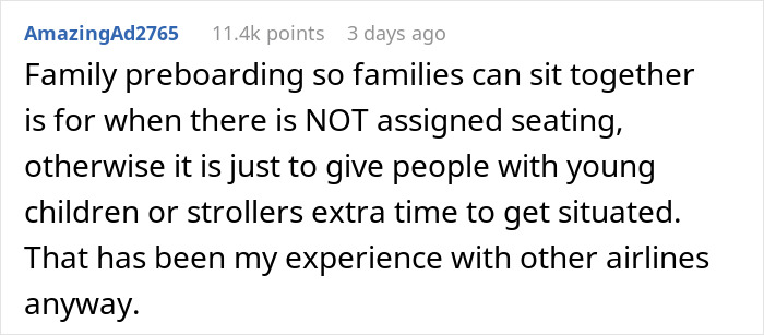 Person Gets Their Seat Stolen As Mother With Children Took It Over During Family Preboarding