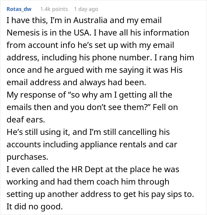 Woman Gets Petty Revenge On Stranger Who’s Been Using Her Email Address For Years Woman Gets Petty Revenge On Stranger Who’s Been Using Her Email Address For Years