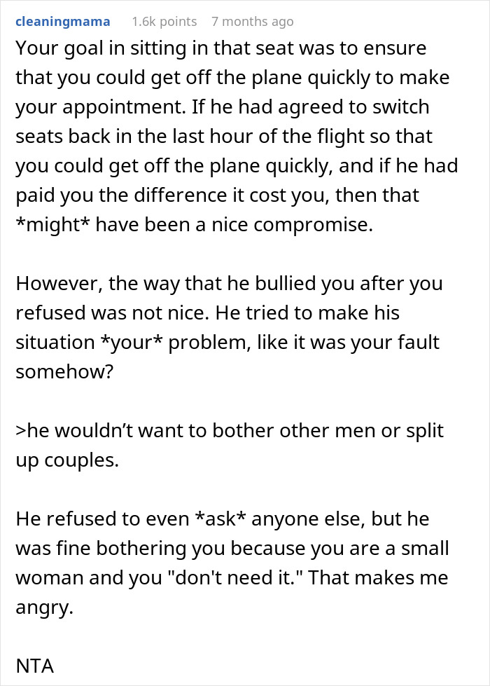 Woman Calls Flight Attendants After 6&rsquo;4&rdquo; Tall Guy Wouldn&rsquo;t Take No For An Answer To Swapping Seats