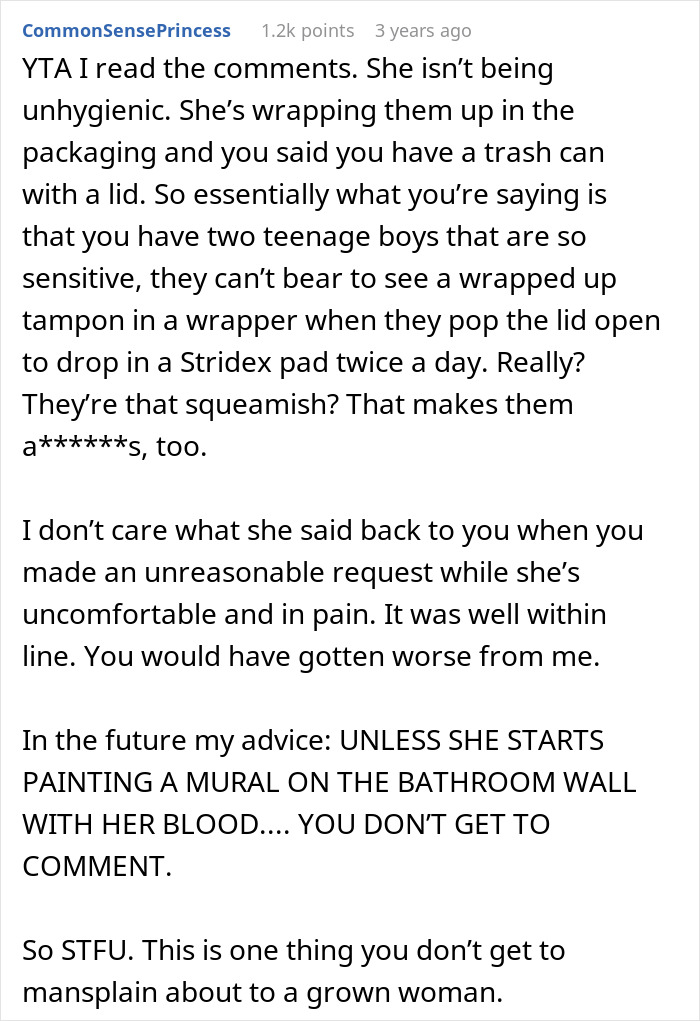 Man Gets Owned By Wife And Stepdaughter After He Complains About Menstrual Products