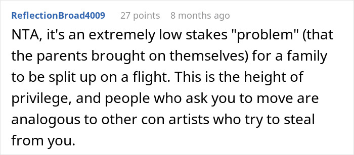 Passengers Unite Against Woman Who Wouldn't Give Up Her Aisle Seat For Family Of Five Passengers Unite Against Woman Who Wouldn't Give Up Her Aisle Seat For Family Of Five