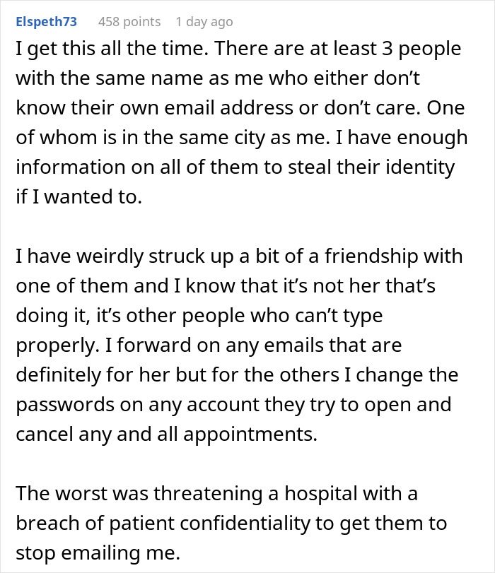 Woman Gets Petty Revenge On Stranger Who’s Been Using Her Email Address For Years Woman Gets Petty Revenge On Stranger Who’s Been Using Her Email Address For Years