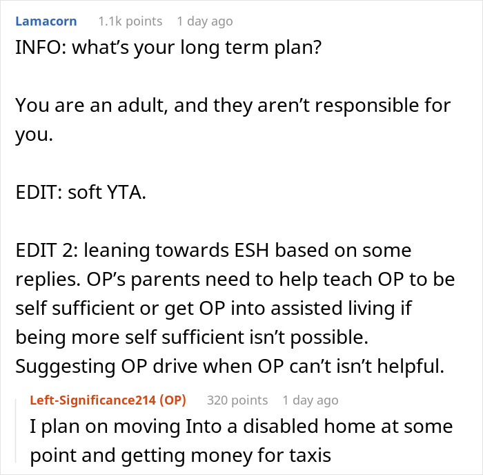 Dad Expresses Frustration At Driving Disabled Daughter Around, She Says He Has To Live With It