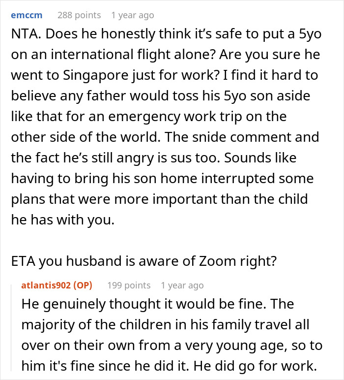 Dad Thinks 13+ Hour Flight Is Okay For 5YO To Manage Alone, Shocked Wife Insists He Accompany Kid