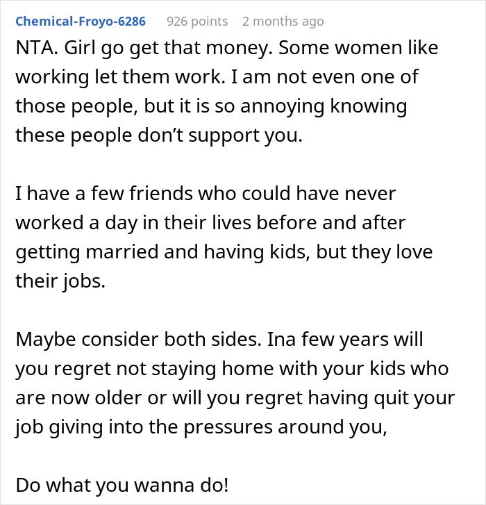 Woman Tells Son's Wife She Needs To Be A Stay-At-Home Mom, Loses It After She Refuses