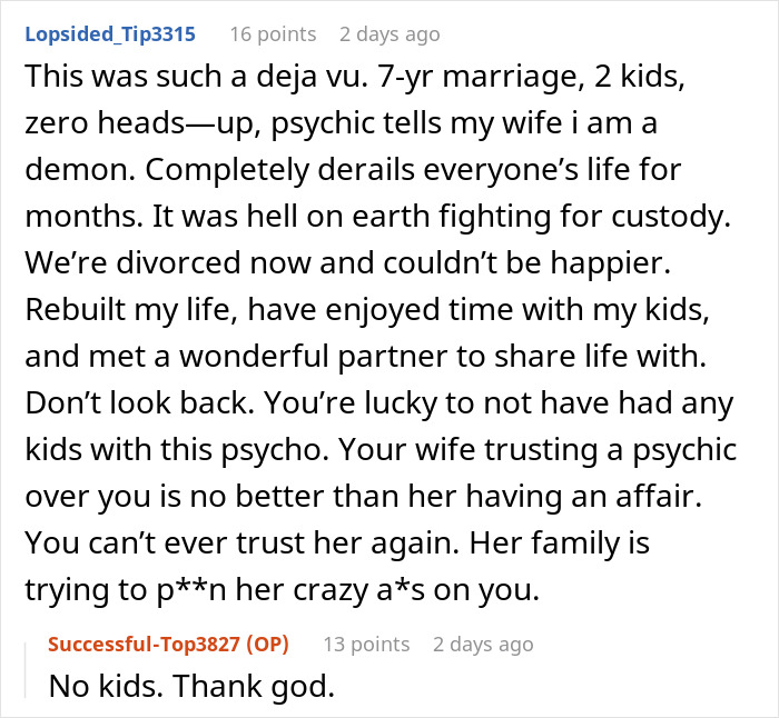 Wife Wants Husband To Stop The Divorce After She Found Out He Wasn&rsquo;t Cheating As Her Psychic Said 