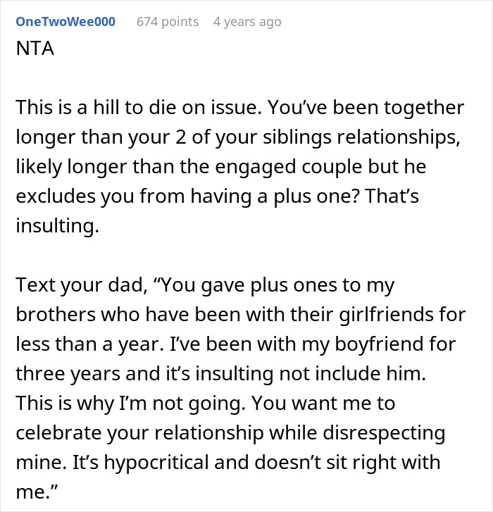 Man Upset Daughter Says She’ll Skip His 5th Wedding And Will Catch The Next As Her BF Isn’t Invited Man Upset Daughter Says She’ll Skip His 5th Wedding And Will Catch The Next As Her BF Isn’t Invited