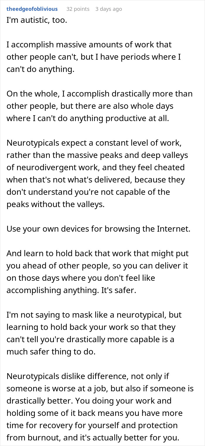 "I Just Wanted To Do A Good Job": Autistic Worker Struggles With &ldquo;Time Theft&rdquo; Investigation 